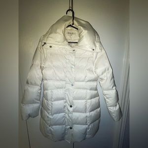 Kenneth Cole New York White Puffer Winter Coat Jacket Women’s Size Medium